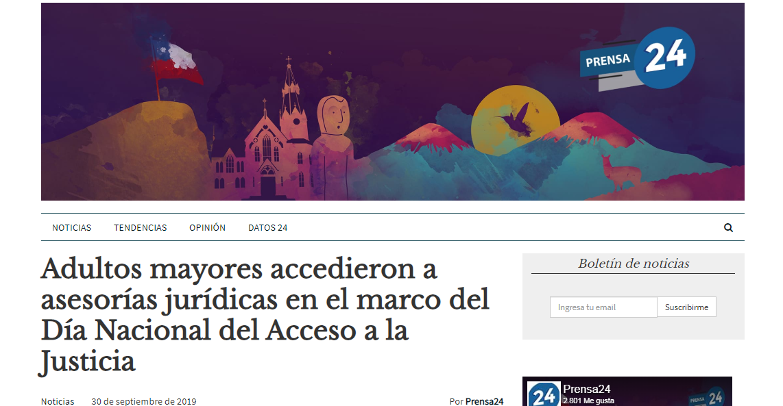 Arica, Día Nacional del Acceso a la Justicia, informa diario digital Prensa24