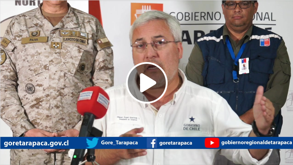 Publicación en Facebook de Gobierno Regional de Tarapacá
