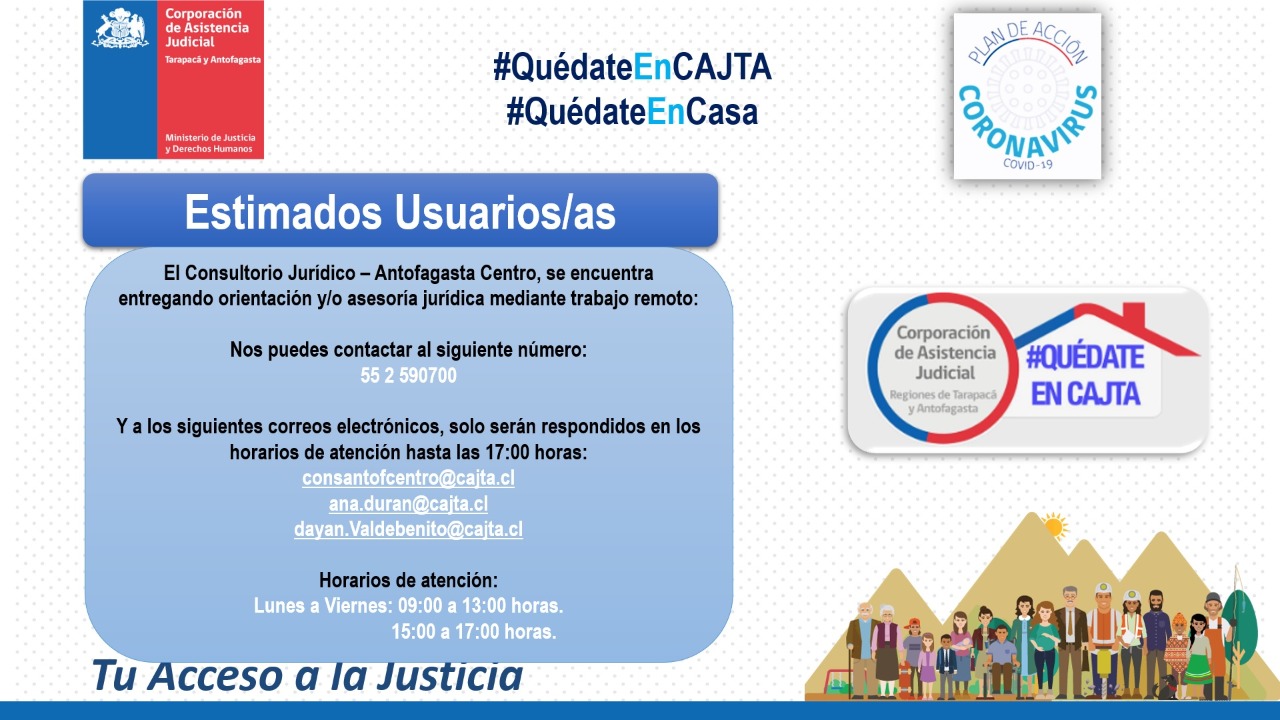 Información del Consultorio Jurídico Antofagasta Centro