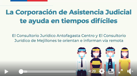 Vídeo informativo sobre el Consultorio Jurídico Centro Antofagasta y del Consultorio Jurídico de Mejillones