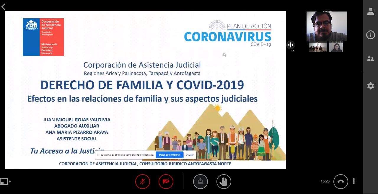 Consultorio Jurídico Norte Antofagasta realizó charla sobre Derecho de Familia