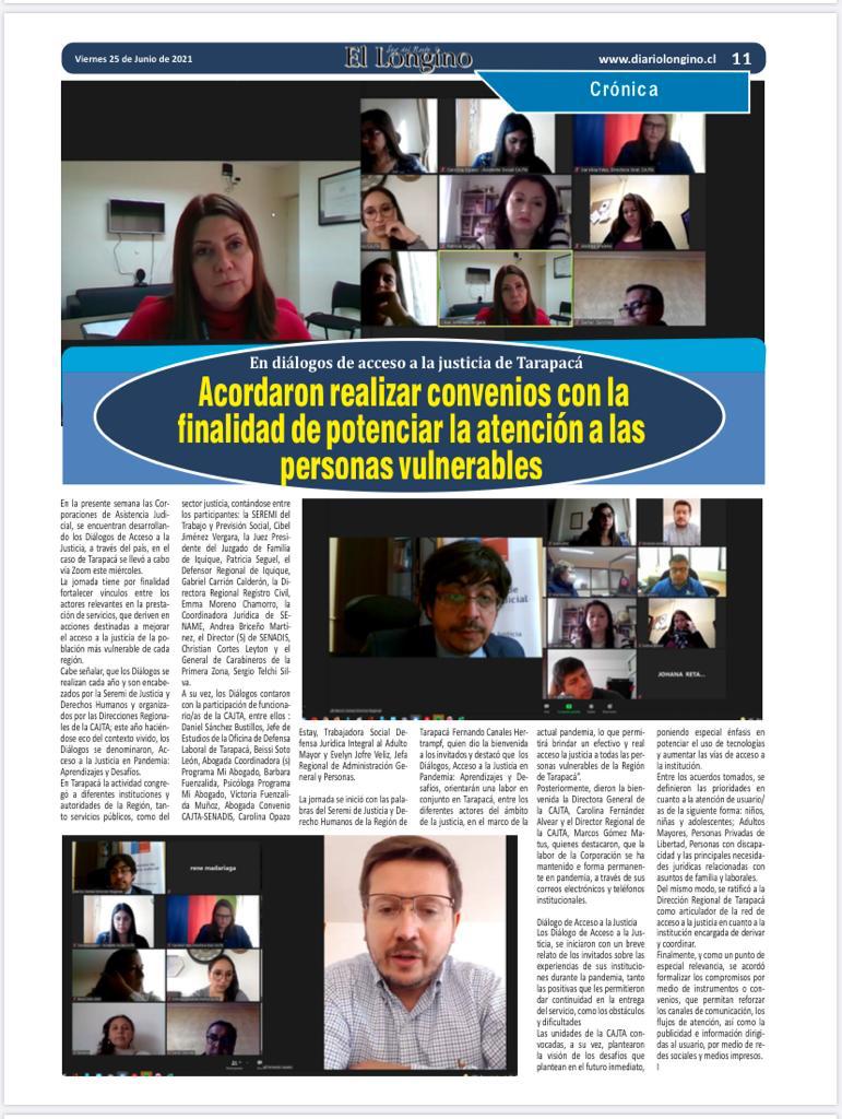 CAJTA en la prensa de Antofagasta e Iquique