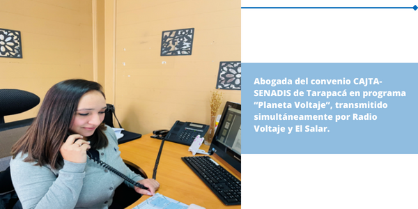 Abogada del convenio CAJTA-SENADIS, Victoria Fuenzalida, participó en Radios Voltaje y El Salar