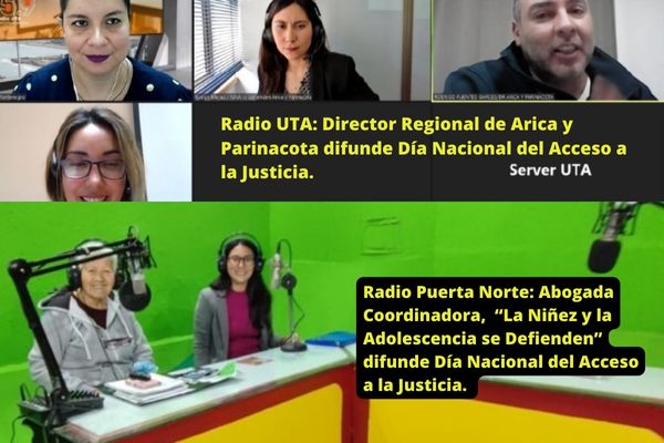 Arica difunde en radios UTA y Puerta Norte "Día Nacional del Acceso a la Justicia”