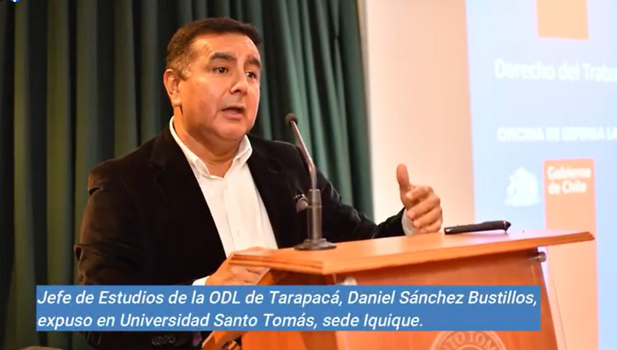 Jefe de Estudios ODL de  Tarapacá de la CAJTA expone en Universidad Santo Tomás, sede Iquique