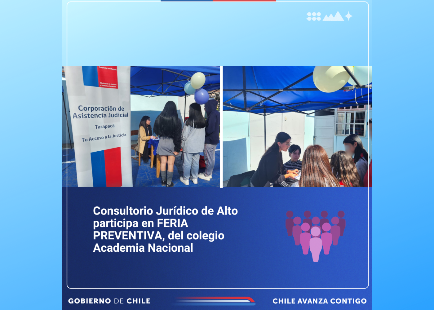 Consultorio Jurídico de Alto Hospicio participa en FERIA PREVENTIVA del colegio Academia Nacional