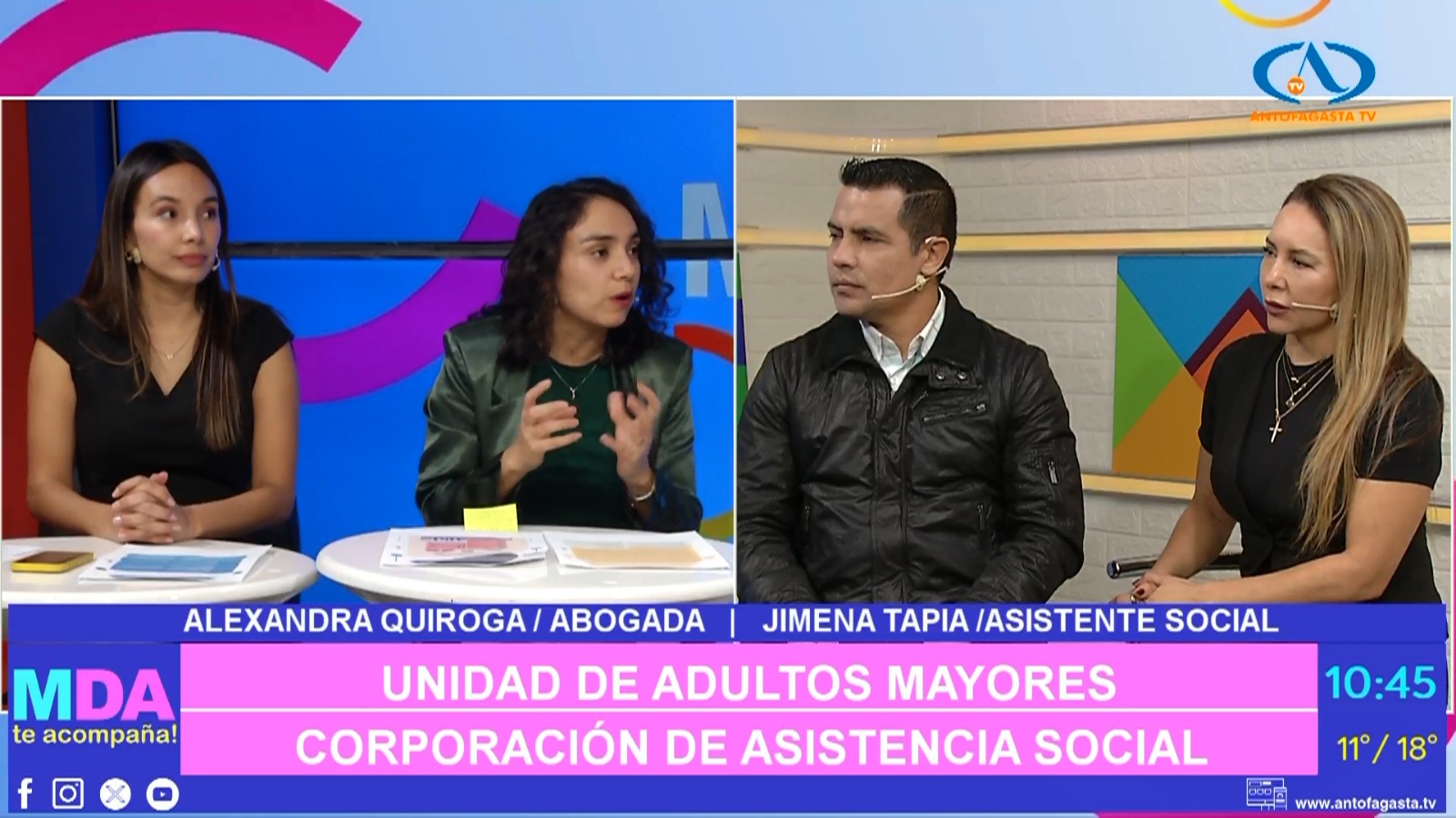 Profesionales de la unidad del Adulto Mayor participan en el Matinal de Antofagasta TV