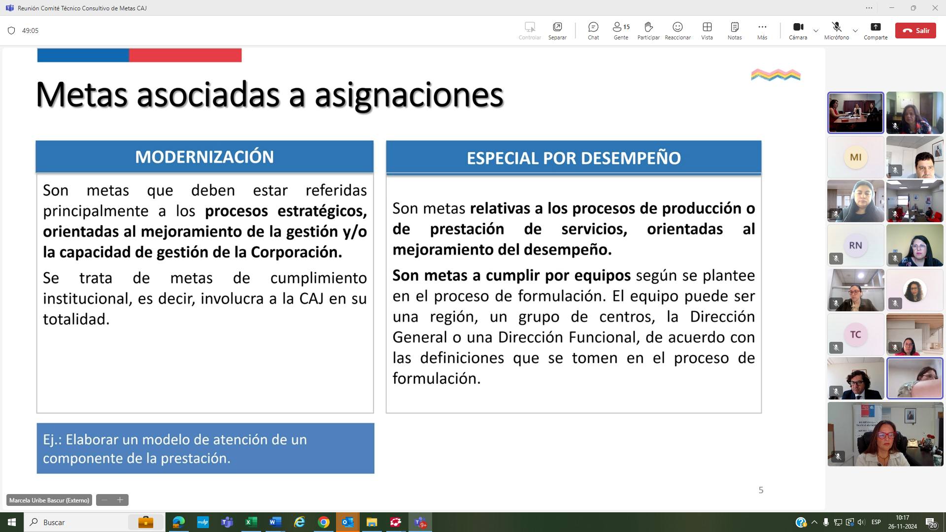 Reunión del Comité Técnico Consultivo de Metas 2025: Discusión de Propuestas de Modernización y Desempeño