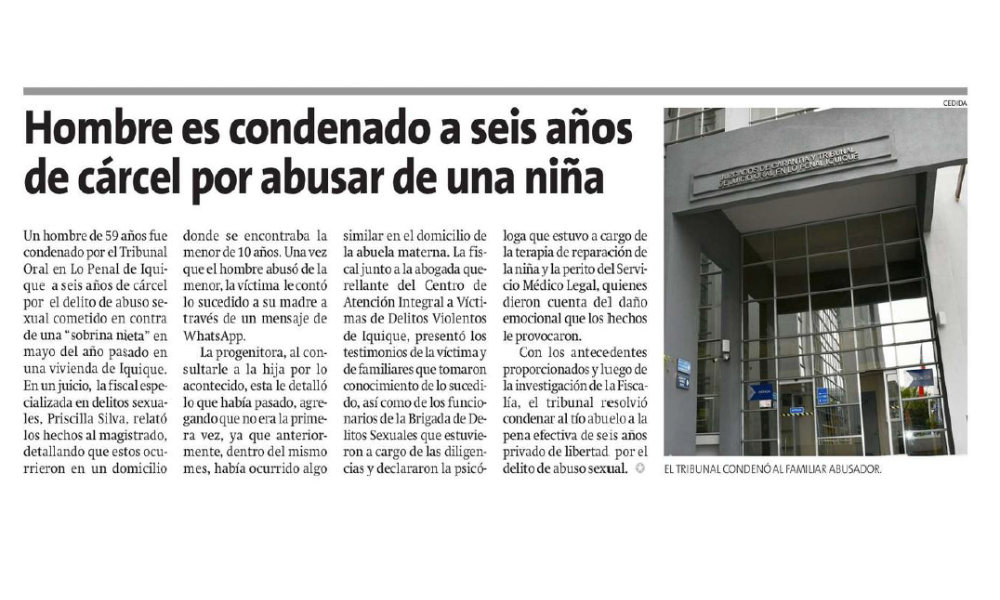 El Diario La Estrella de Iquique informa sobre el CAVI de Tarapacá