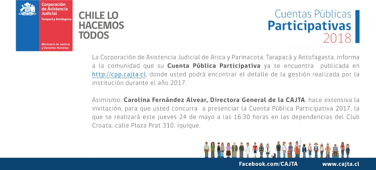 Cuenta Pública Participativa 2017 de la Corporación de Asistencia Judicial