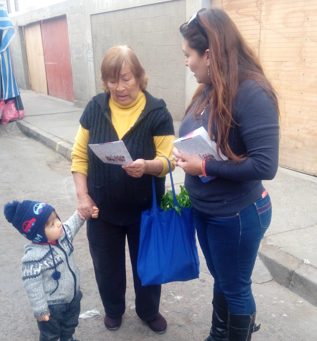 CAVI de Arica ejecuta actividades de puerta a puerta en dos sectores vulnerables de la ciudad