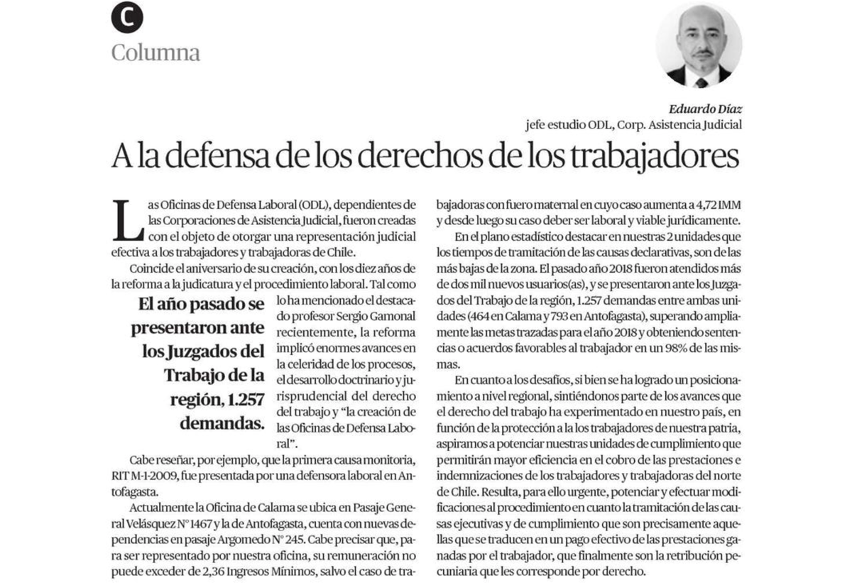 Visualizan a las Corporaciones en Diario El Mercurio de Calama