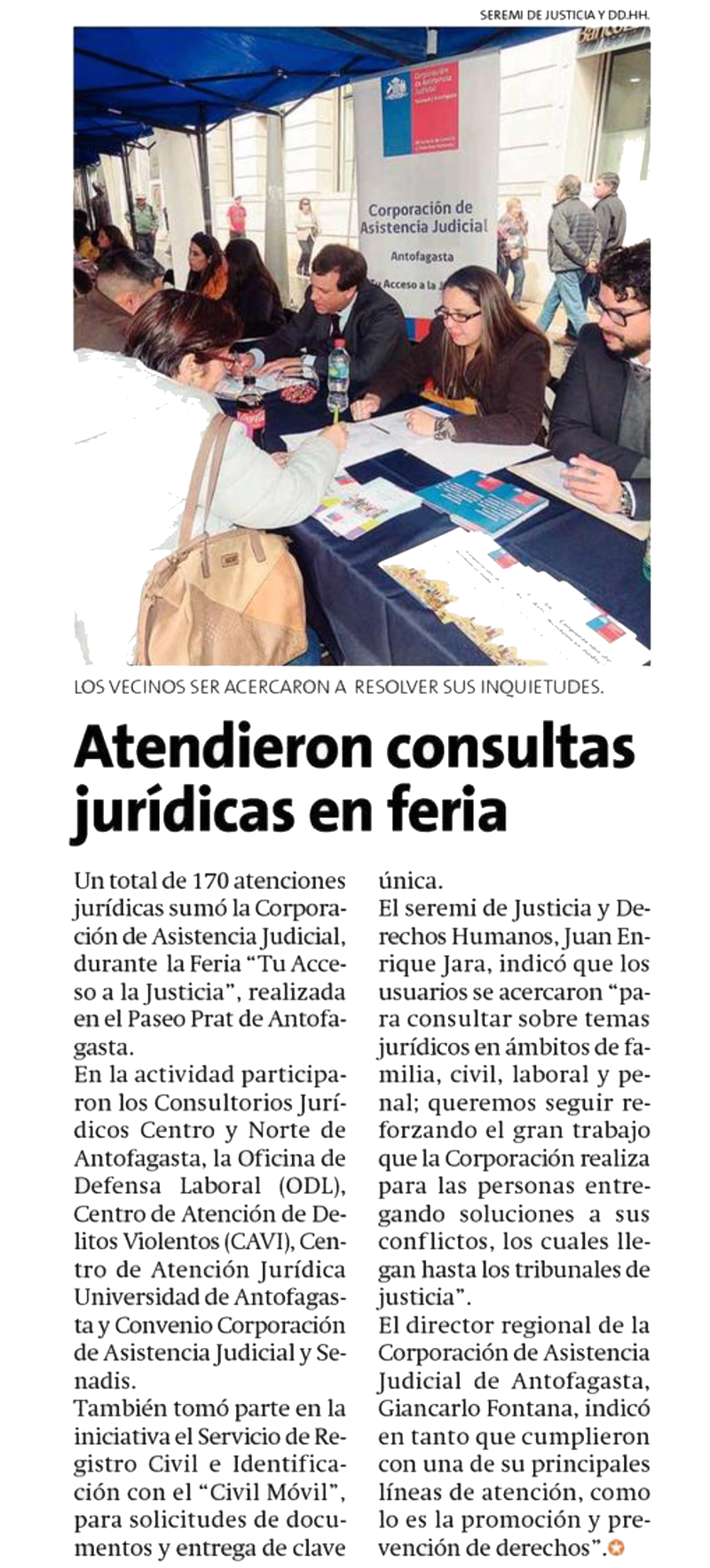 La Estrella de Antofagasta, el Loa y Tocopilla informan sobre la Primera Feria Nacional